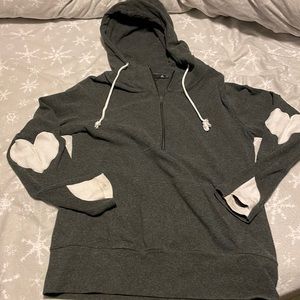 *SOLD ELSEWHERE* Ampersand Ave single hood half zip - heart elbows!